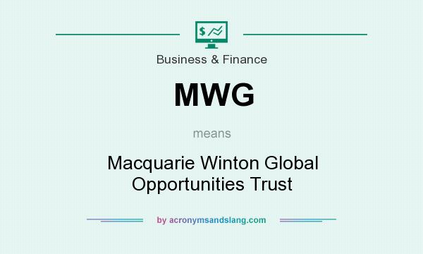 What does MWG mean? It stands for Macquarie Winton Global Opportunities Trust