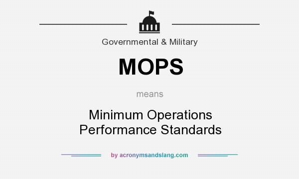 What does MOPS mean? It stands for Minimum Operations Performance Standards