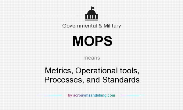 What does MOPS mean? It stands for Metrics, Operational tools, Processes, and Standards