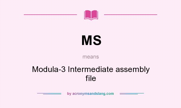 What does MS mean? It stands for Modula-3 Intermediate assembly file