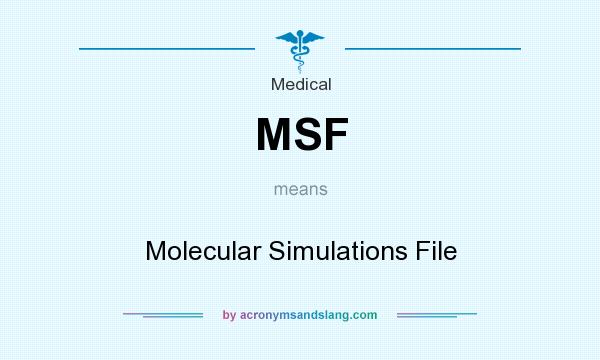 What does MSF mean? It stands for Molecular Simulations File