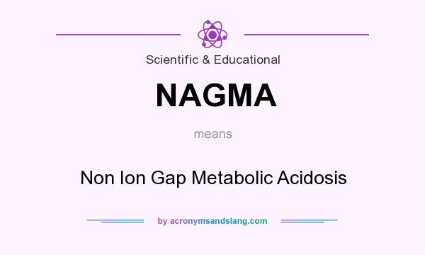 What does NAGMA mean? It stands for Non Ion Gap Metabolic Acidosis