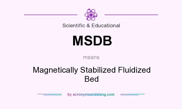 What does MSDB mean? It stands for Magnetically Stabilized Fluidized Bed