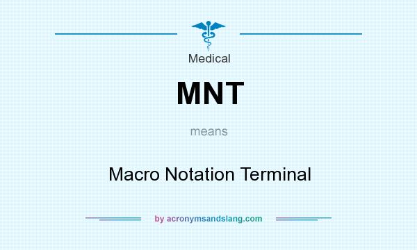 What does MNT mean? It stands for Macro Notation Terminal