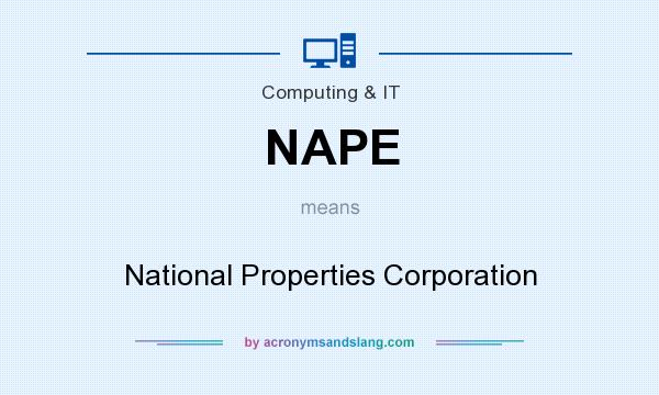 What does NAPE mean? It stands for National Properties Corporation