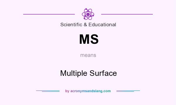 What does MS mean? It stands for Multiple Surface