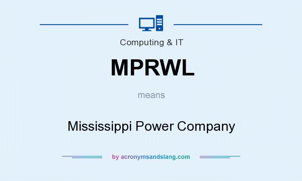 What does MPRWL mean? It stands for Mississippi Power Company