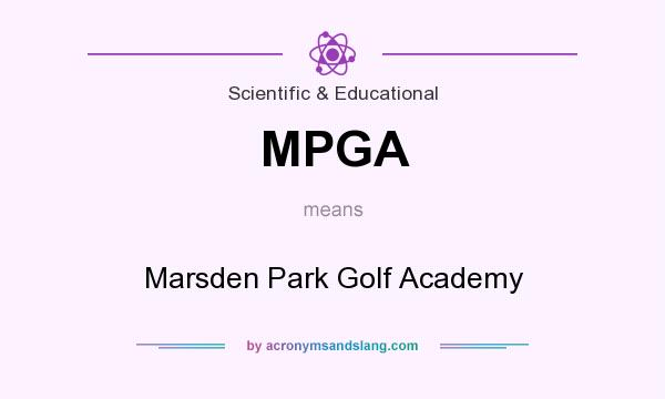 What does MPGA mean? It stands for Marsden Park Golf Academy
