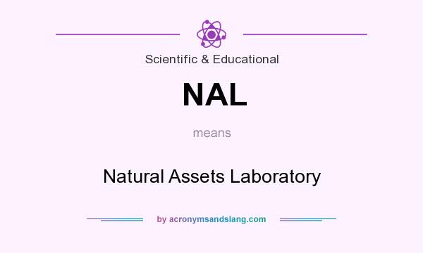 What does NAL mean? It stands for Natural Assets Laboratory