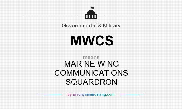 What does MWCS mean? It stands for MARINE WING COMMUNICATIONS SQUARDRON