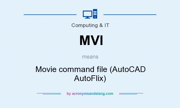 What does MVI mean? It stands for Movie command file (AutoCAD AutoFlix)