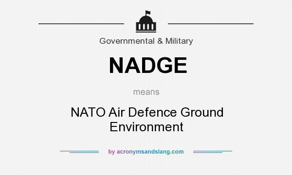 What does NADGE mean? It stands for NATO Air Defence Ground Environment