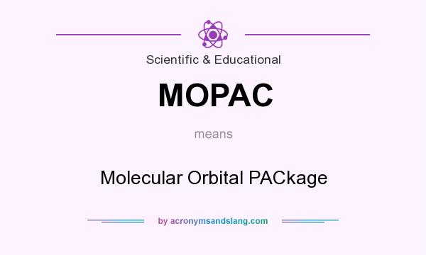What does MOPAC mean? It stands for Molecular Orbital PACkage