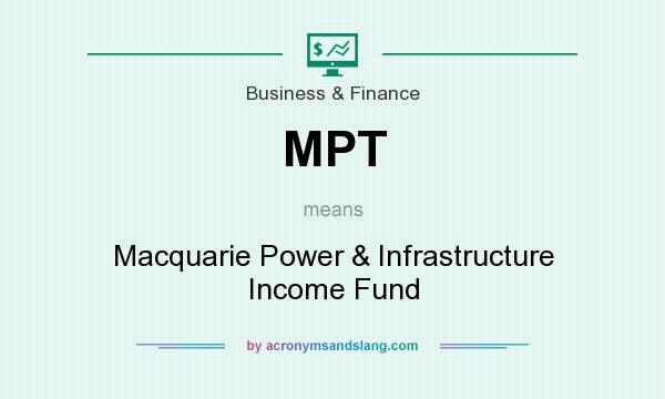 What does MPT mean? It stands for Macquarie Power & Infrastructure Income Fund