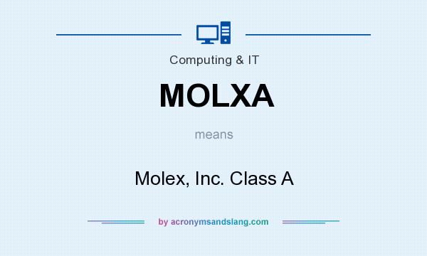 What does MOLXA mean? It stands for Molex, Inc. Class A