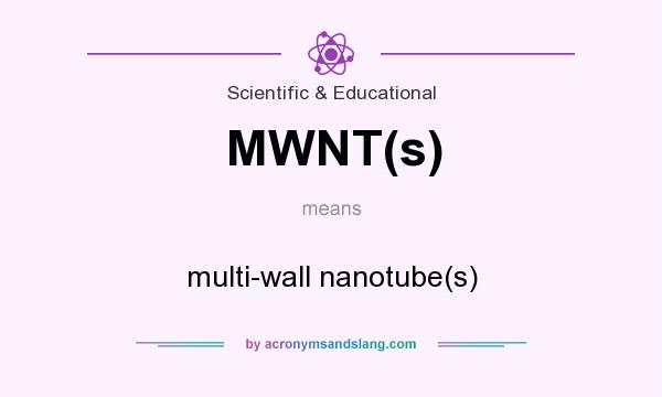What does MWNT(s) mean? It stands for multi-wall nanotube(s)