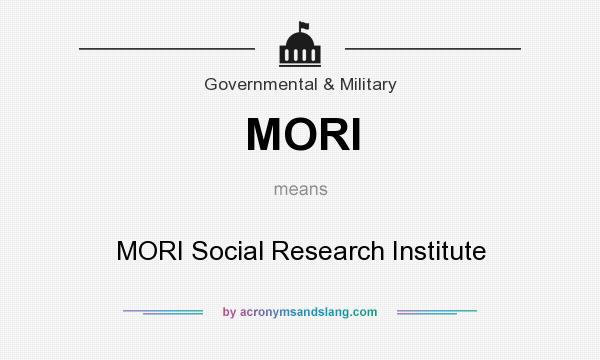 What does MORI mean? It stands for MORI Social Research Institute