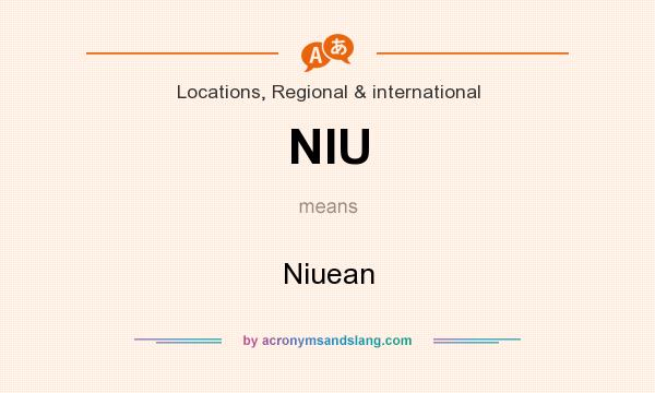 What does NIU mean? It stands for Niuean