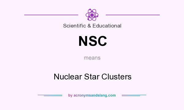 What does NSC mean? It stands for Nuclear Star Clusters