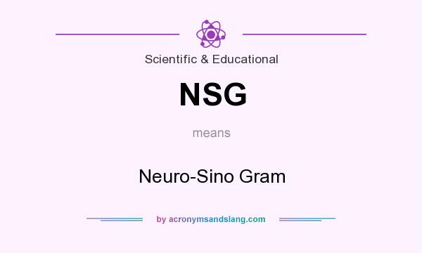 What does NSG mean? It stands for Neuro-Sino Gram