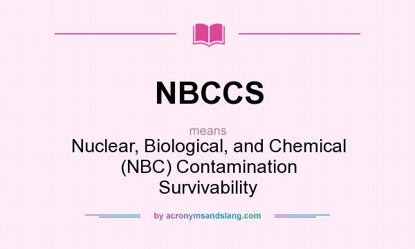 What does NBCCS mean? It stands for Nuclear, Biological, and Chemical (NBC) Contamination Survivability
