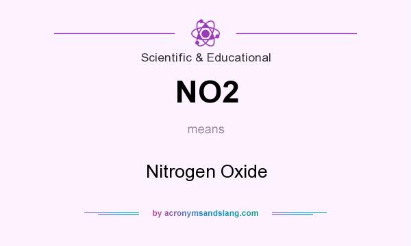 What does NO2 mean? It stands for Nitrogen Oxide