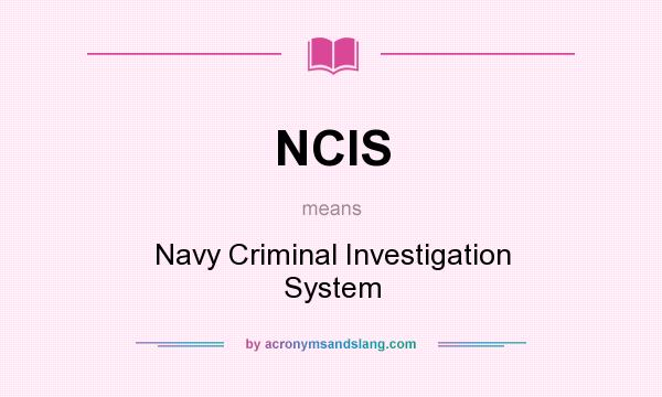 What does NCIS mean? It stands for Navy Criminal Investigation System