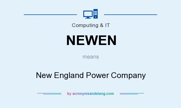 What does NEWEN mean? It stands for New England Power Company