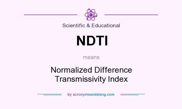 What does NDTI mean? It stands for Normalized Difference Transmissivity Index
