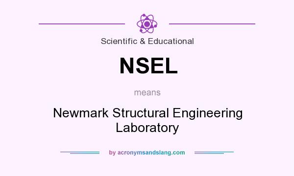 What does NSEL mean? It stands for Newmark Structural Engineering Laboratory
