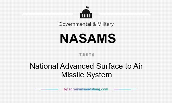 What does NASAMS mean? It stands for National Advanced Surface to Air Missile System