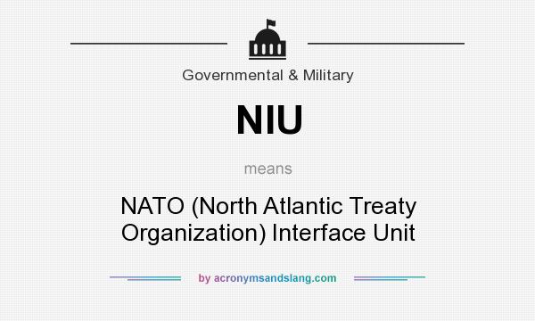 What does NIU mean? It stands for NATO (North Atlantic Treaty Organization) Interface Unit