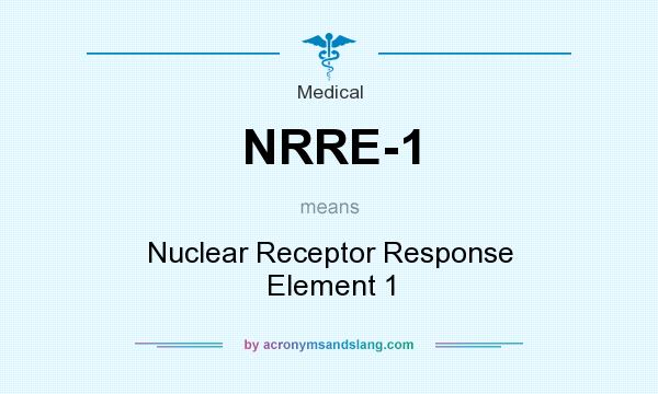 What does NRRE-1 mean? It stands for Nuclear Receptor Response Element 1