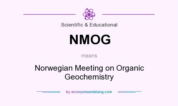 What does NMOG mean? It stands for Norwegian Meeting on Organic Geochemistry