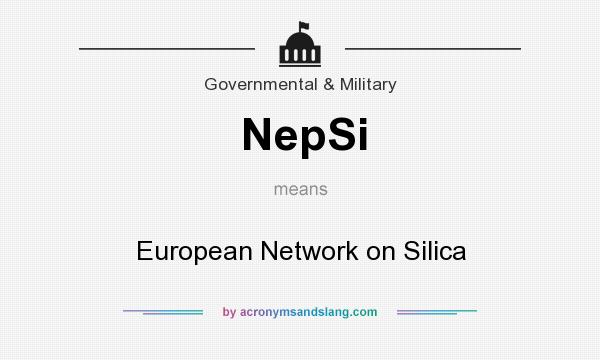 What does NepSi mean? It stands for European Network on Silica