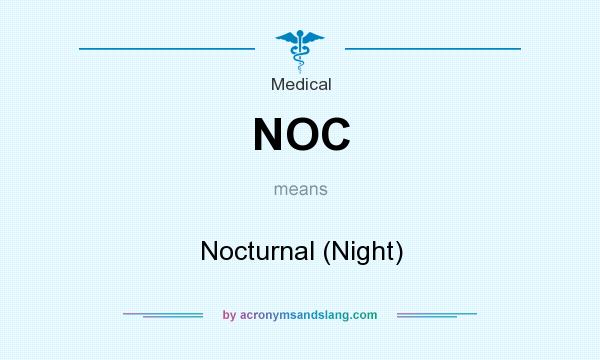 What does NOC mean? It stands for Nocturnal (Night)