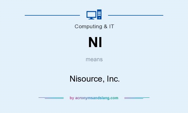 What does NI mean? It stands for Nisource, Inc.
