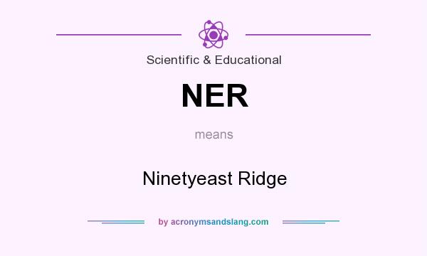 What does NER mean? It stands for Ninetyeast Ridge