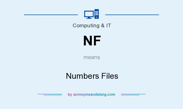 What does NF mean? It stands for Numbers Files