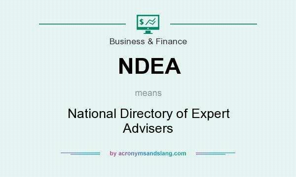What does NDEA mean? It stands for National Directory of Expert Advisers
