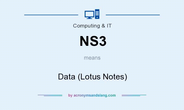 What does NS3 mean? It stands for Data (Lotus Notes)