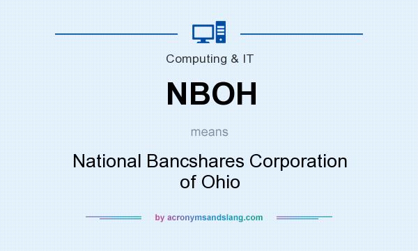 What does NBOH mean? It stands for National Bancshares Corporation of Ohio