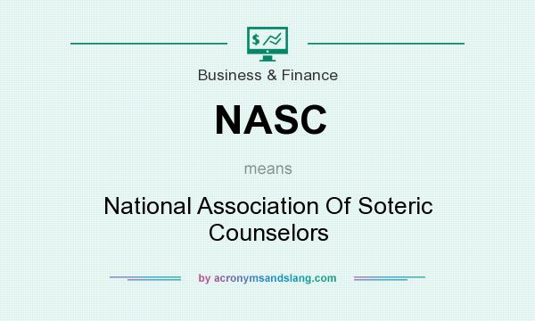 What does NASC mean? It stands for National Association Of Soteric Counselors