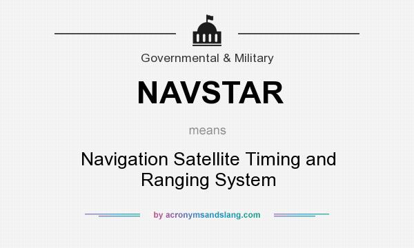 What does NAVSTAR mean? It stands for Navigation Satellite Timing and Ranging System