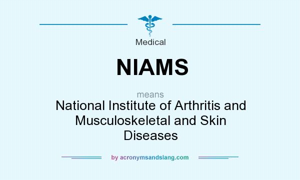 What does NIAMS mean? It stands for National Institute of Arthritis and Musculoskeletal and Skin Diseases