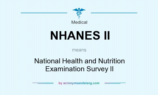 What does NHANES II mean? It stands for National Health and Nutrition Examination Survey II