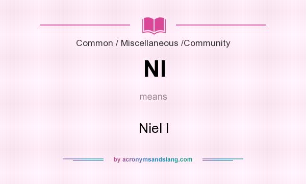 What does NI mean? It stands for Niel I