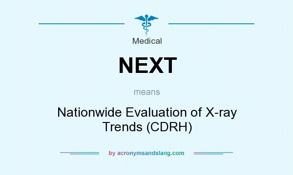 What does NEXT mean? It stands for Nationwide Evaluation of X-ray Trends (CDRH)