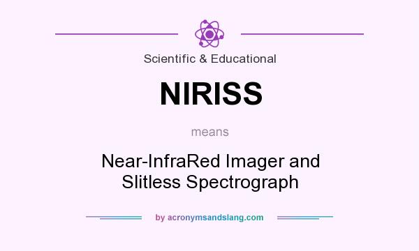 What does NIRISS mean? It stands for Near-InfraRed Imager and Slitless Spectrograph