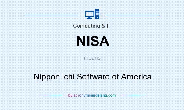 What does NISA mean? It stands for Nippon Ichi Software of America